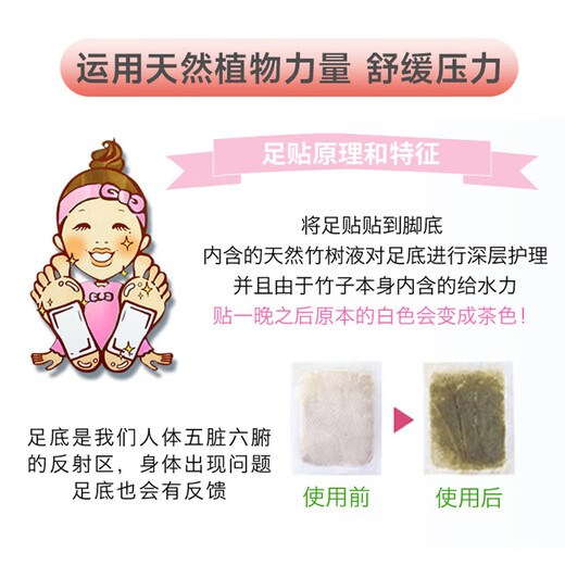 Tree Eishu no Meizuki Nakamura Foot Beauty Natural Bamboo Sap Mugwort + Ginger Foot Patch 30 patches/box*2 imported from Japan