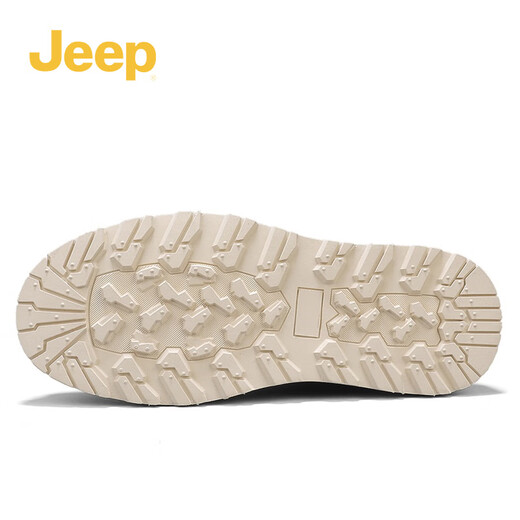 Jeep Martin Boots Men's 2024 Winter New Workwear Boots Men's British Style Retro Evergrande Trendy Shoes Thick Sole Men's Shoes Black 41