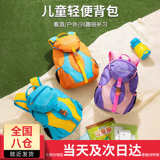 Travel Small Backpack Student Travel Ultra-Light Backpack Boy Travel Leisure Children's Backpack (Blue) 15L