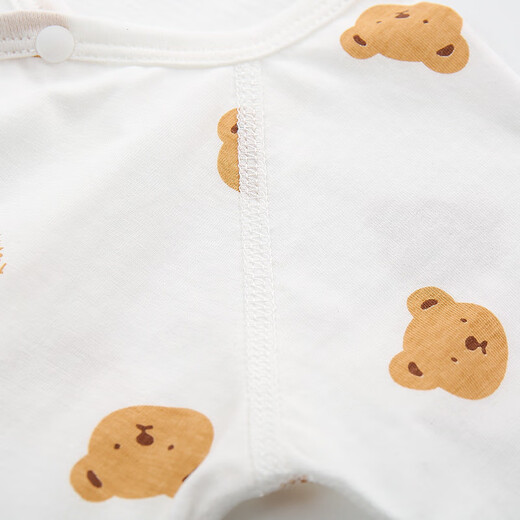 Babyprints baby half-back 2-pack long-sleeved pure cotton baby tops belly protection monk clothing home underwear Red Panda 52