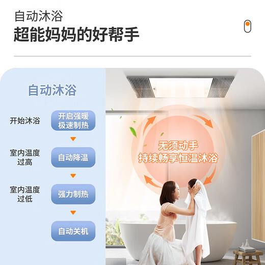 NVC chauffage de l'air sans fil panneau en aluminium chauffage de salle de bain éclairage d'échappement tout-en-un salle de bain plafond intégré Y306