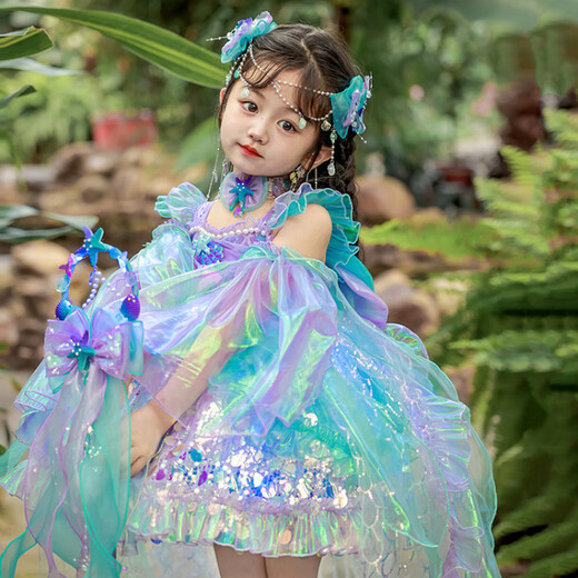 G.duck children's clothing Lolita princess dress girls dress summer mermaid skirt children's cake dress birthday tutu skirt single skirt 110 size 4~5 years old 100-110cm