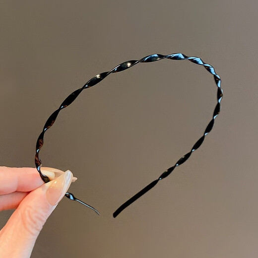 Hua She Shang Unisex Sports Invisible Anti-Slip Hairband Headband Back Head Metal Wave Hairpin Headband 2025 Hair Accessories Twist Style/Invisible Hairband-Unisex