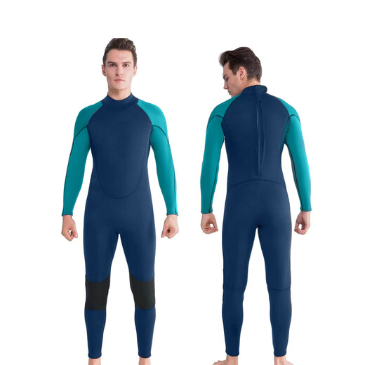 BLUE DIVE cross-border 3mm one-piece wetsuit water rescue warm snorkeling coach paddleboard surfing cold-proof jellyfish wetsuit 3mm black 2XL