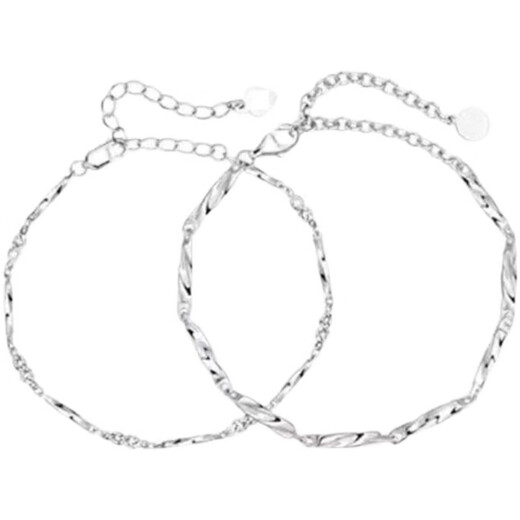 Nilan Platinum Möbius Couple Bracelet PT950 Men and Women Pair Light Luxury Platinum Bracelet Free Platinum Möbius Bracelet for Men