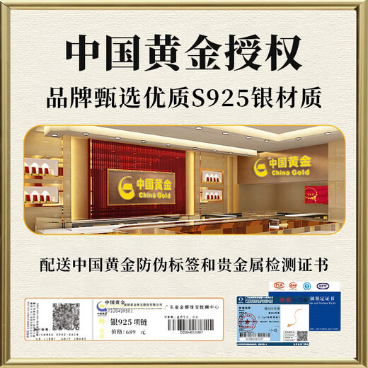 Central Chuang Fashion China Gold Authorized Silver Necklace Girls Extension Chain Simple Birthday Gift for Girlfriend and Best Friend S925