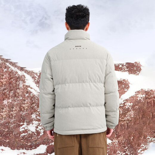 海澜之家鹅绒羽绒服男极光系列保暖立领外套男冬季