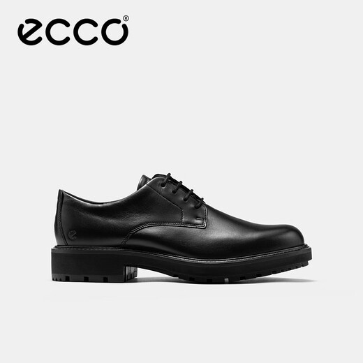 ECCO Leather Shoes Men's Leather Heightened Business Formal Derby Shoes City Oslo 550224 Black 41 HL