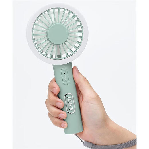 TOFFY Japan direct mail portable handheld fan hands-free USB rechargeable multi-speed air volume adjustment mini wireless fan with LED light FN02 (light green)