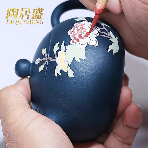 Tao Jusheng Yixing famous purple clay pot pure handmade green clay Kung Fu tea set Xi Shi teapot high-end set gift box gift green clay painted Xi Shi complete set