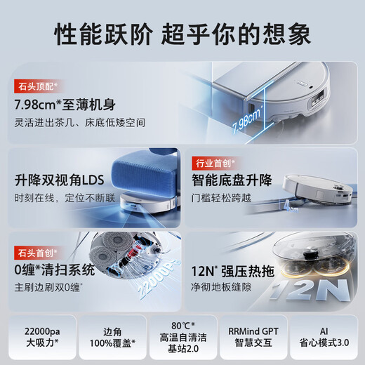 Roborock sweeping robot P20 ultra Plus all-in-one sweeping, mopping, washing and drying machine, automatic dust collection, upper and lower water hot water washing mop vacuum cleaner, shocking hot model P20ultra water tank version