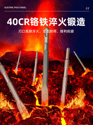 XMSJ适用于电锤电镐凿子凿头冲击钻头铲头尖凿扁凿方柄圆柄六角 圆柄尖14380