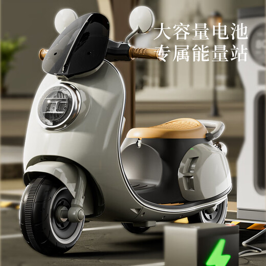 ANGI BABY children's electric bike motorcycle 1-3-6 years old can take adult battery tricycle toy gift for boys and girls