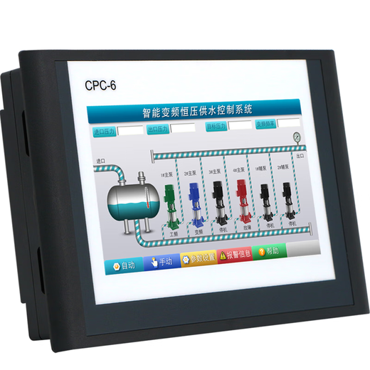 Yue Changsheng CPC-6 Xionghua 7-inch 10-inch color touch screen constant pressure water supply controller intelligent frequency conversion all-in-one machine control 7-inch one-to-one