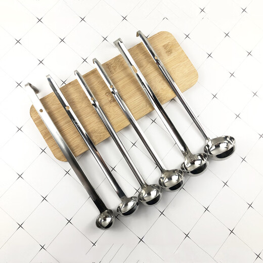 Molin stainless steel measuring spoon with hook 5-1000ml quantitative scale spoon milk tea measuring spoon soup spoon ounce spoon 201 welding 20 ml