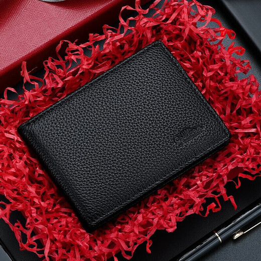 Goldlion Document Pack Gift Box Driver's License Card Holder Leather Driver's License Cover Birthday Gift for Dad