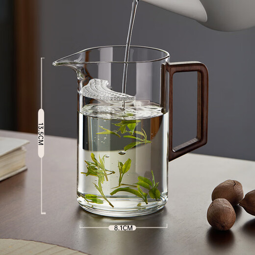 Yipot tea brewing tea cup tea water separation crescent cup filter glass high temperature resistant office teapot one person with one cup and one pot