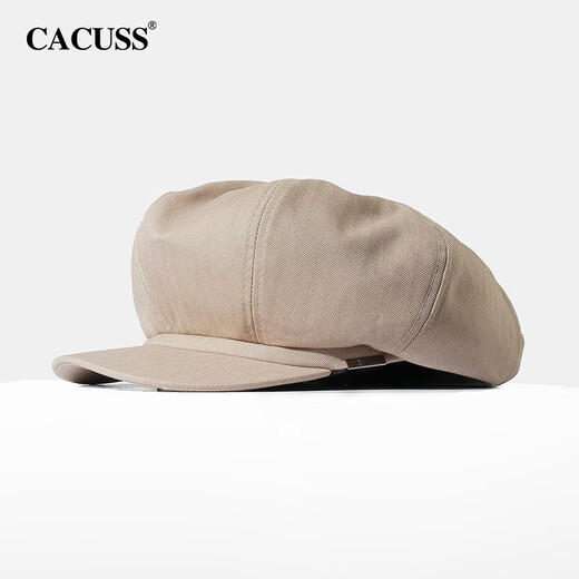 CACUSS beret women's octagonal hat painter's hat big head circumference cloud hat showing face small hat women black