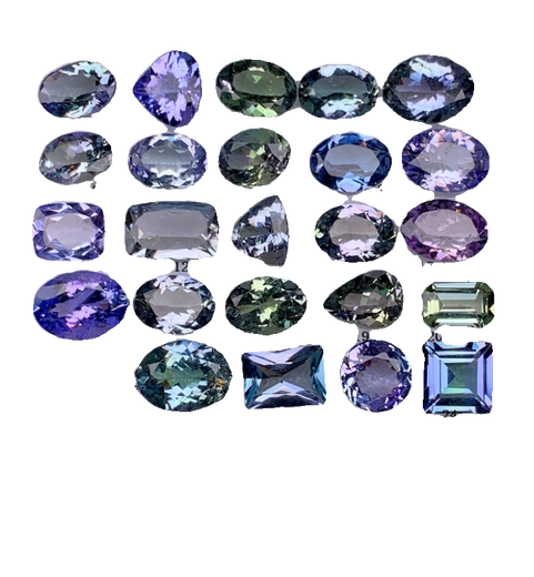 Weici natural Tanzania unburned tanzanite loose stone ring earrings bracelet 5#1.07