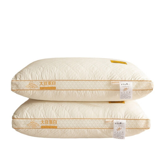 Soy protein pillow, hotel pillow core, household single rectangular pillow core, feather velvet, high, medium and low pillow [48*74cm*1] - one 800g pillow [48*74cm*1]