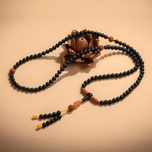 Henglijia Original Natural Medicine Amber Buddha Beads Bracelet for Men and Women South Red Agate Gourd 108 Bodhi Seed Rosary Beads Bracelet Upgraded 6mm-108 Beads