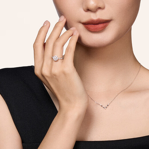 DR Louvre Paris Ring Proposal Diamond Ring TRUE LOVE Simple Luxury Style Group Set Wedding Diamond Holiday Gift Hot Selling Spot Sparkling 10 Points G Color VS1