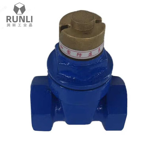 Magnetic encryption thread soft seal gate valve anti-theft with magnet lock key wrench elastic seat seal tap water valve 4 points DN15 without key Iron single valve does not