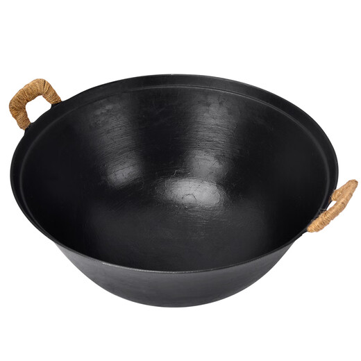 Xia Laoda Zhangqiu cast iron wok ancient method uncoated physical non-stick wok round bottom double ear wok 36