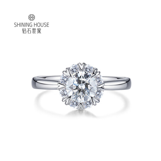 Diamond Family Exclusive Customized Guardian Series Heart Wing 18K Gold Diamond Ring Proposal Diamond Ring High Diamond Score 30 Points Main Stone F-G SI