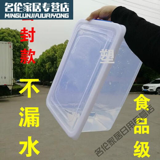 特大容量大号加厚食品冷冻冷藏塑料盒子干货单反收纳盒密封保鲜盒 6斤28*19*9cm 9905