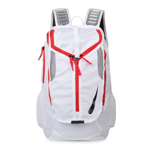 Backpack for students durable 2025 new style of junior high school and high school thin American backpack for independent shoes and bathroom basketball bag trend 3386 red air cushion model