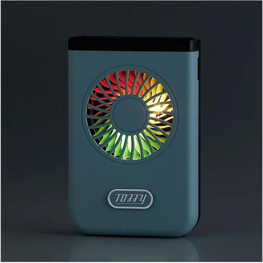 TOFFY Japan direct mail portable handheld fan hands-free USB rechargeable multi-speed air volume adjustment mini wireless fan with LED light FN03 (navy blue)
