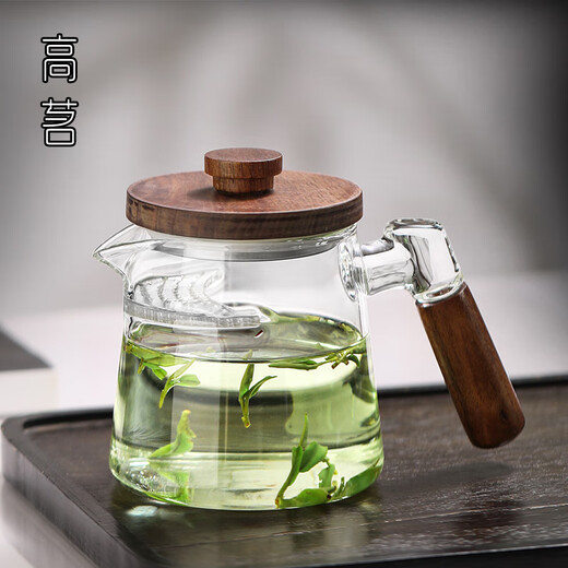 Gaoming Crescent Tea Filter Fair Cup High Borosilicate Transparent Glass Male Cup Tea Divider High Temperature Resistant Tea Cup Tea Set Accessories Small Shengyue Male Cup 400ml + Lid