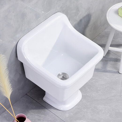 Lefit (lfte) Lefit bathroom mop pool ceramic balcony medium split column wash mop sink household mop pool floor 903 tank + drain + 20 columns