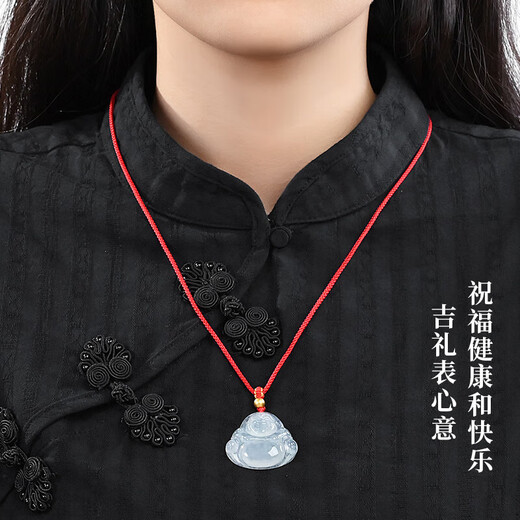Phoenix Jewelry Ice Jade Jade Buddha Pendant Female Maitreya Buddha Natural Jade Necklace Mother Price Guaranteed 11.11
