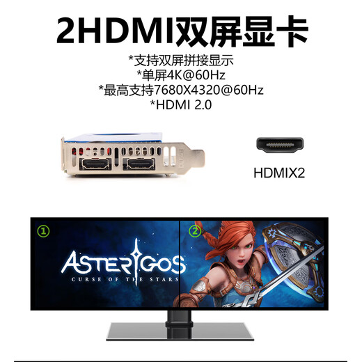 
Songrui Collection Half-Height Knife Card Graphics Card Brand New GTX1060/1050TI/1650/1030/RX550 Server Industrial Control All-in-One Mini Case OPS Computer Graphics Card 2 Screen RX550 4G 8X Industrial Control Knife Card 2HDMI
