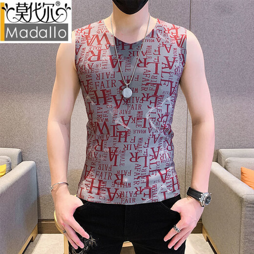 Modal Winter Double-sided Velvet Thermal Vest Men's Thermal Underwear Slim Fit Seamless Heating Plus Velvet Thickened Bottoming Shirt Autumn Clothes Red Letter L (Recommended 100-120 Jin Jin equals 0.5 kg)