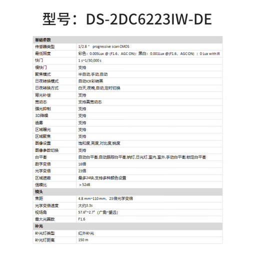 HIKVISION海康威视摄像头球机监控室外6英寸光学变焦变倍自动巡航360度全景 DS-2DC6223IW-DE【200万POE】 标配