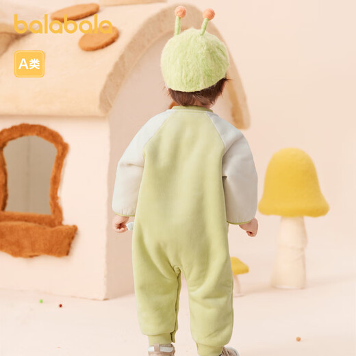 Balabala children's clothing baby jumpsuit newborn baby clothes bag fart clothes winter clothing plus velvet thickening cute boys and girls baby clothes