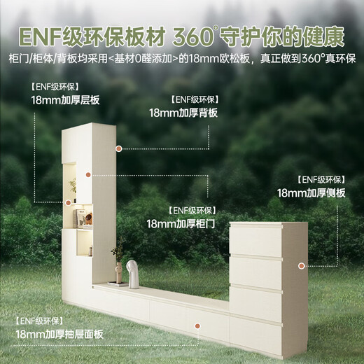 Gugezhijia whole house customized L-shaped floor-to-ceiling TV cabinet living room side cabinet modern simple storage storage cabinet integrated four-five drawer cabinet 2.4 meters long * 0.35 meters high (4 drawers TV cabinet) 18MM thickened whole cabinet ENF grade maternal and child use