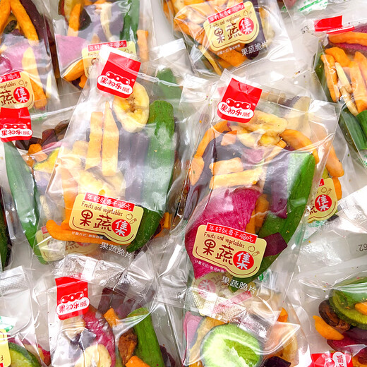 Guochule Mixed Fruit and Vegetable Crisps Comprehensive Assorted Fruit and Vegetable Crisps 500g Dehydrated Snacks Fruit and Vegetable Crisps 500g