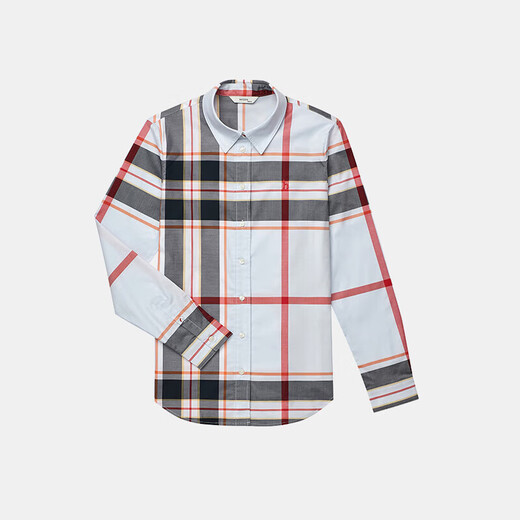 HAZZYS women's spring women's plaid urban commuting style long-sleeved shirt for women ASCSK1BAF02