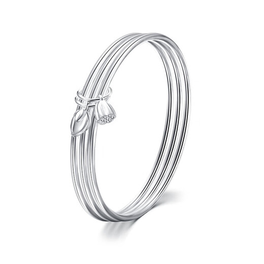 Gold jewelry, gold color jewelry, platinum bracelet for women PT950 Sansheng III bracelet for women, fashion full circle multi-ring bracelet charm, random 20.59 grams, inner diameter about 57mm