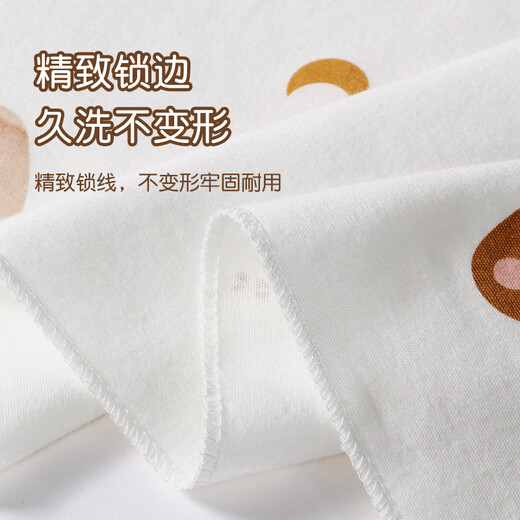 Jingqi Newborn Baby Quilt Newborn Baby Spring and Autumn New Pure Cotton Quilt Newborn Thin Swaddle Bag Single Happy Bear 85*85