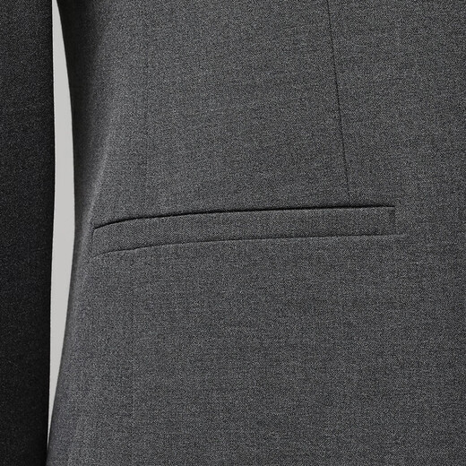 MOELAGVT Premium Suit Suit Wool Autumn and Winter Thick Suit Men's Business Casual Formal Wedding Groom and Groomsmen Ceremony Clothing Gray 2 Buttons Not Slit High-End Style M (170)