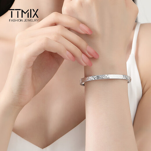 TTMIX platinum bracelet broken ice ice female pt950 imperial concubine bracelet semi-solid sparkling platinum bracelet bracelet 56mm weight 11.10g width 3.2mm