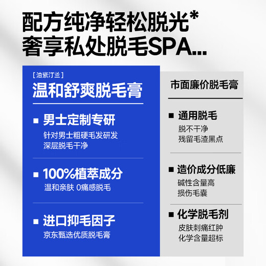 Pozitilan Men's Hair Removal Cream Gentle hair removal for underarms and private areas, body and limbs, non-permanent root removal 200g