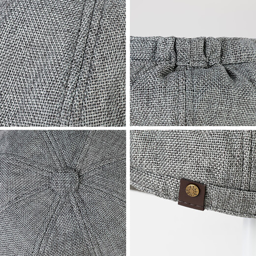 SOMUBAY hat men's spring and autumn beret middle-aged dad British retro progressive hat octagonal hat newsboy hat men's four-season hat gray one size fits 56-61CM