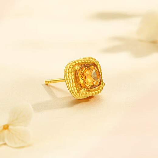 Chao Acer 18K gold crystal earrings for women’s birthday gift to Jian Jingtong EEK36500087 single model