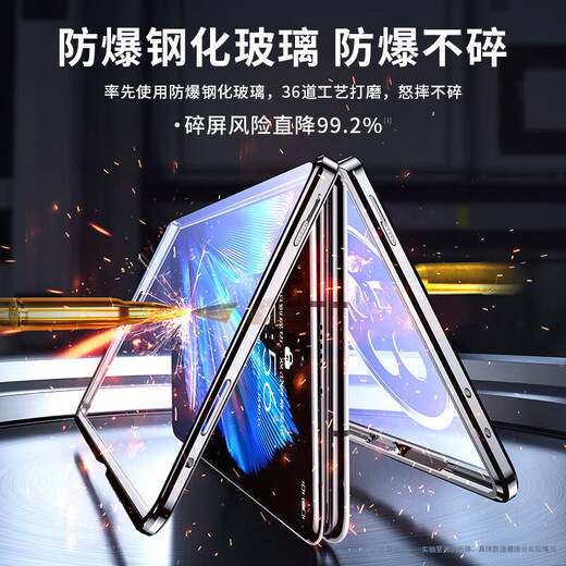 
Suoaige Honor Magic V3 Mobile Case Honor Magic VS3 Protector VS2 Premium Edition Flip Cover Men and Women Folding Screen Transparent Double-Side Glass Magnetic Metal Ultra-Thin Case Black (HD) Double-Side Glass-Lens Full Inclusive Honor Magic V3